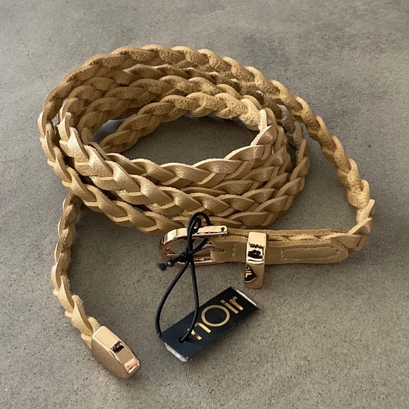 #0329 NWT NOIR GOLD BRAIDED BELT - Picture 1 of 2